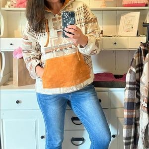 Aztec Hooded Pullover